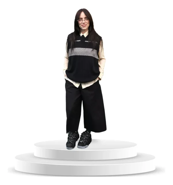 Figura De Coroplast De Billie Ellish Con Base A Tamaño Real En Coroplast - Imagen 3