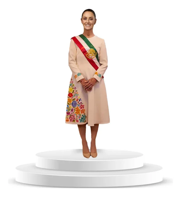 Figura De Coroplast De Claudia Sheinbaum Con Base A Tamaño Real En Coroplast - Imagen 3