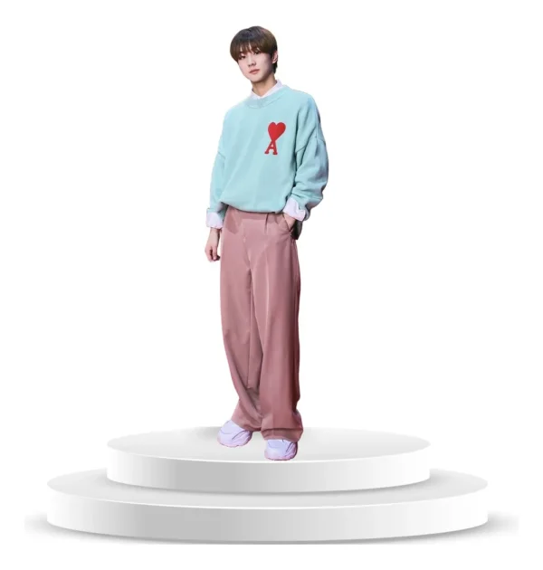 Figura De Coroplast De Jungwon - Enhypen Con Base A Tamaño Real En Coroplast - Imagen 3
