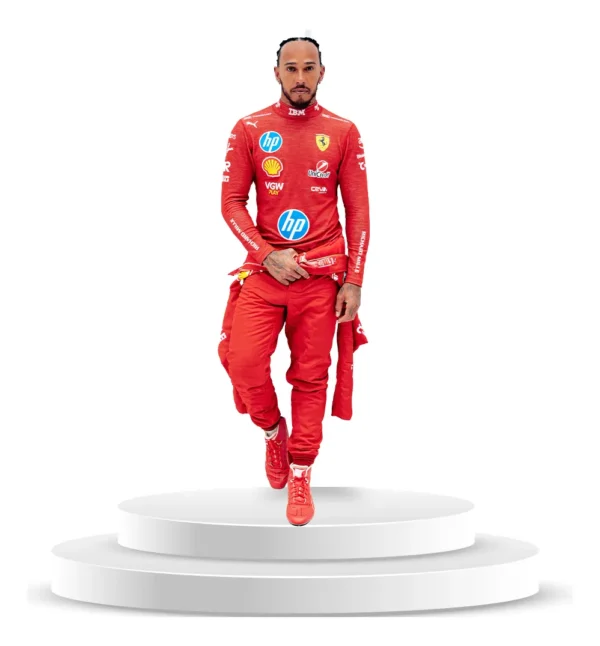Figura De Coroplast De Lewis Hamilton Con Base A Tamaño Real En Coroplast - Imagen 3