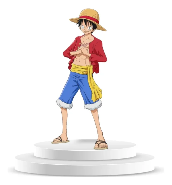 Figura De Coroplast De Monkey D. Luffy Con Base A Tamaño Real En Coroplast - Imagen 3