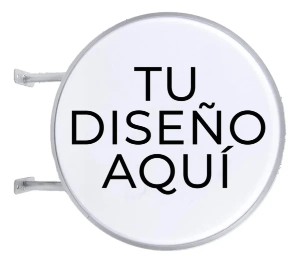 Anuncio Luminoso Circular 50cm Doble Vista Con Tu Diseño