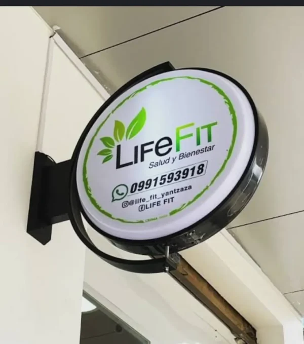 Anuncio Giratorio Luminoso Led Circular 60cm Personalizado - Imagen 3