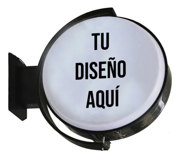 Anuncio Giratorio Luminoso Led Circular 60cm Personalizado