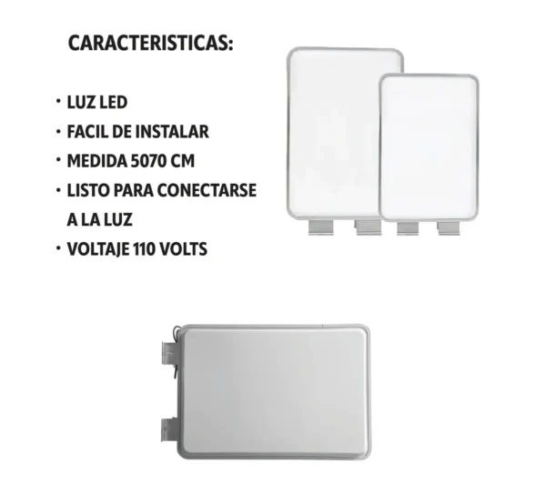 Anuncio Luminoso Led Rectangular 50x70cm Con Publicidad - Imagen 4