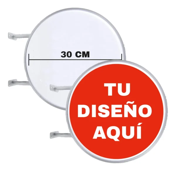 Anuncio Luminoso Personalizable Con Tu Logo 30cm Doble Vista - Imagen 2