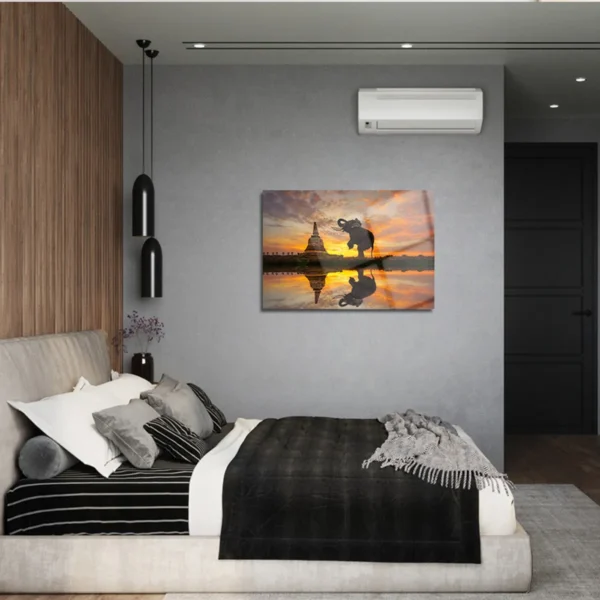Cuadro Acrilico Premium Decorativo Elefante Templo Buda - Imagen 4