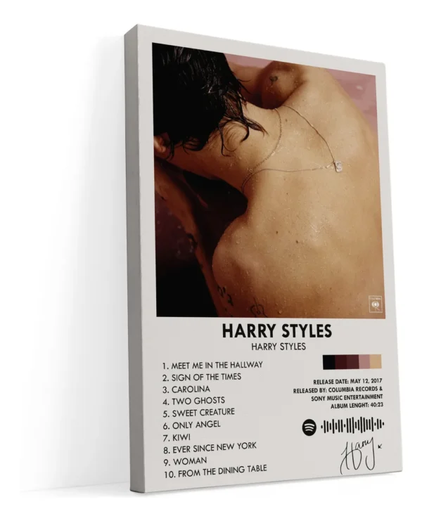 Cuadro Álbum Music Tracklist Harry Styles En Lienzo Canvas