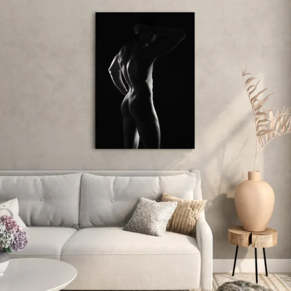 Cuadro Canvas Moderno Silueta Hombre Desnudo Artisitico - Imagen 2