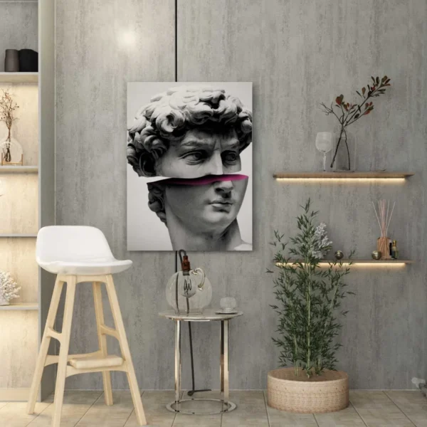 Cuadro David Miguel Ángel Pop Arte Moderno Canvas Grueso - Imagen 2