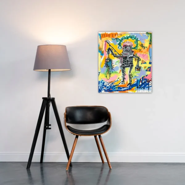 Cuadro De Arte Fishing De Jean Michel Basquiat En Canvas - Imagen 4