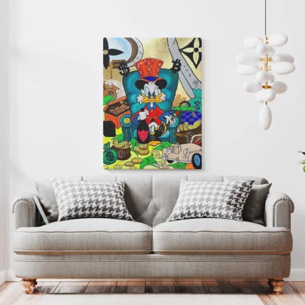 Cuadro Decorativo Alec Monopoly Pato Graffiti Art Urban - Imagen 2