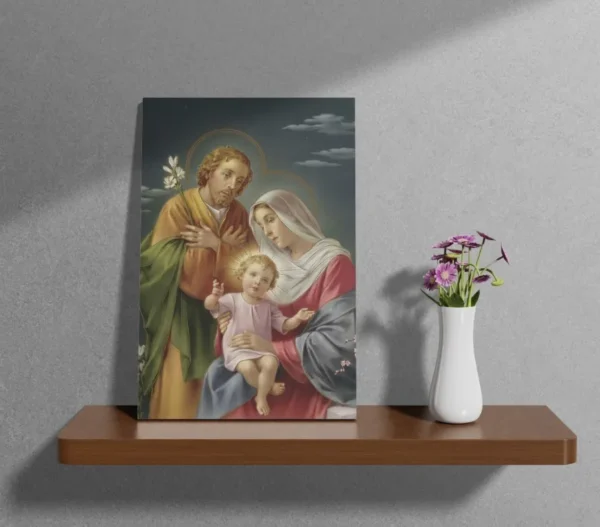 Cuadro Decorativo De La Sagrada Familia En Canvas Para Sala - Imagen 2