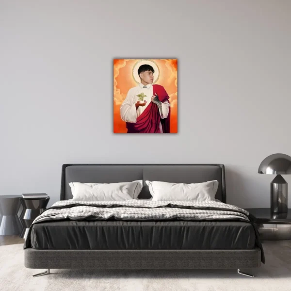 Cuadro Decorativo De San Junior H En Canvas Para Cuarto - Imagen 2
