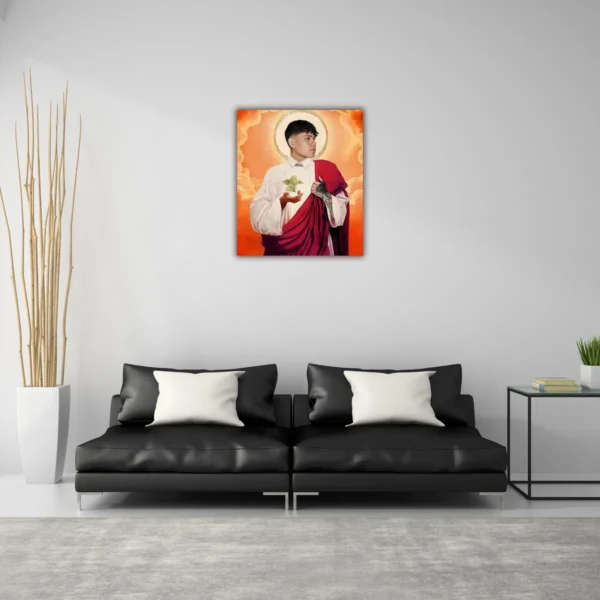 Cuadro Decorativo De San Junior H En Canvas Para Cuarto - Imagen 3
