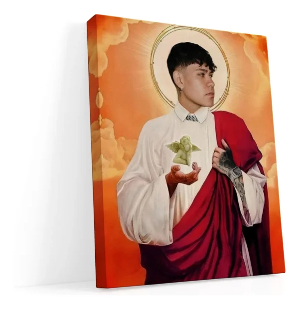 Cuadro Decorativo De San Junior H En Canvas Para Cuarto
