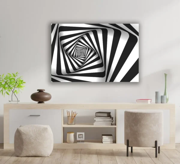 Cuadro Decorativo Ilusión Óptica En Canvas Para Recamara - Imagen 2