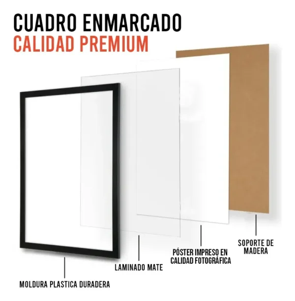 Cuadro Decorativo Personalizado Con Marco Y Laminado Mate - Imagen 5