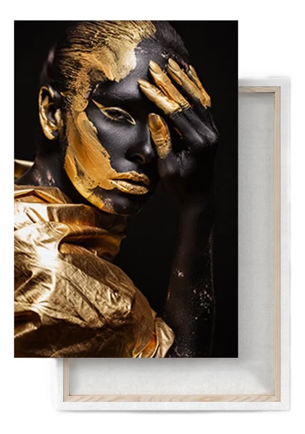Cuadro Decorativo Retrato Mujer Africana En Lienzo Canvas