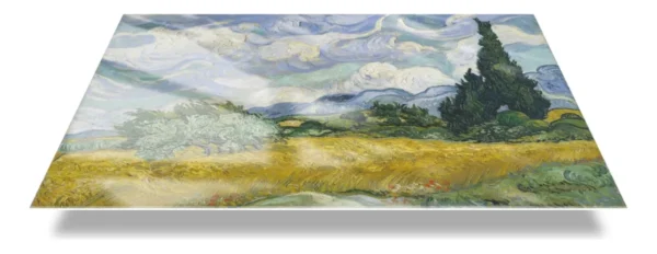 Cuadro Elegante Acrilico Van Gogh Campo Trigo Con Cipreses - Imagen 3