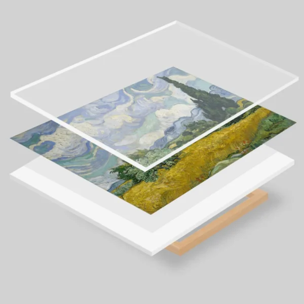 Cuadro Elegante Acrilico Van Gogh Campo Trigo Con Cipreses - Imagen 5