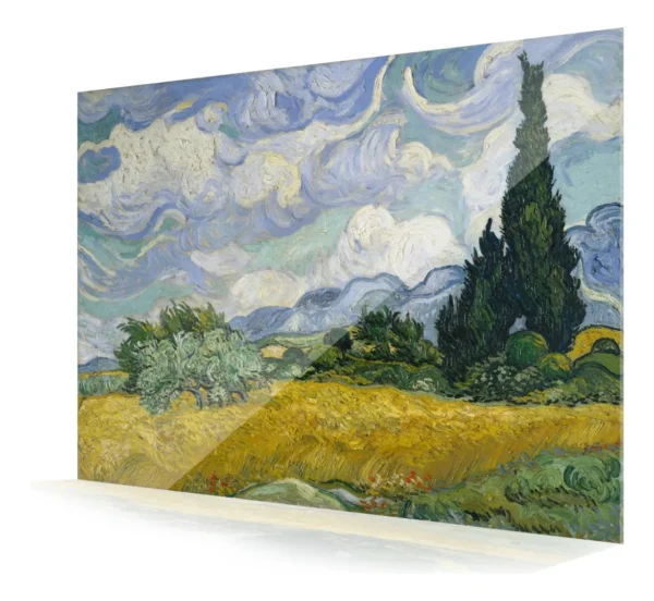 Cuadro Elegante Acrilico Van Gogh Campo Trigo Con Cipreses