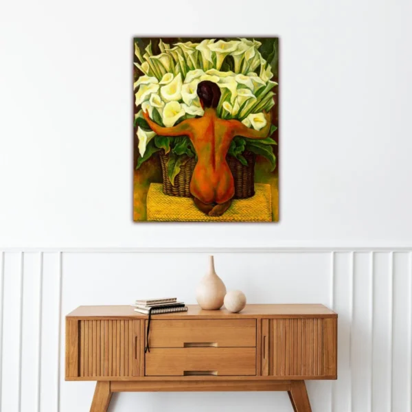 Cuadro En Lienzo Desnudo Alcatraces De Diego Rivera Pintura - Imagen 2