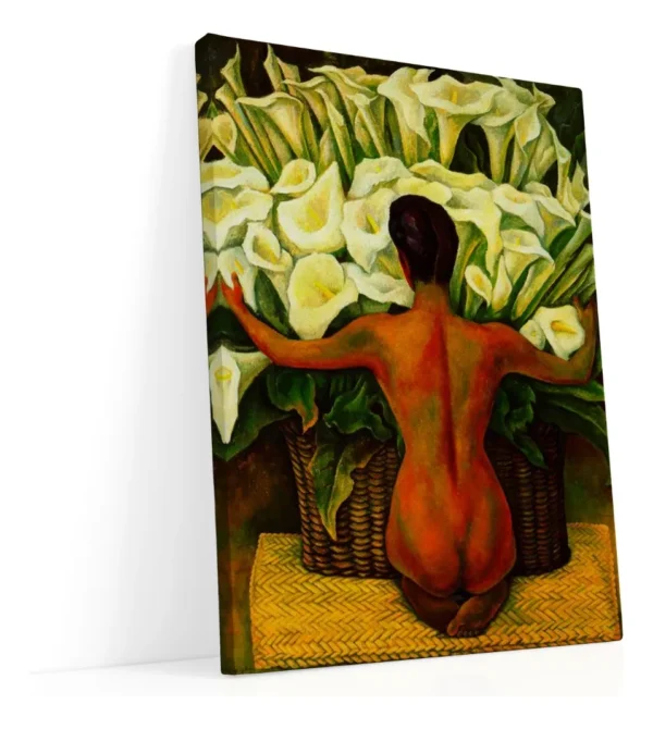 Cuadro En Lienzo Desnudo Alcatraces De Diego Rivera Pintura