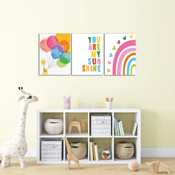 Cuadro Frase Cuarto Niño Set 3 Decorativos Infantiles Girafa - Imagen 2