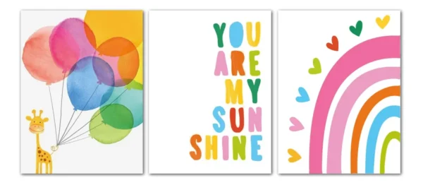 Cuadro Frase Cuarto Niño Set 3 Decorativos Infantiles Girafa