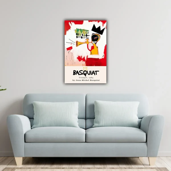 Cuadro Jean Basquiat Trompeta Arte Moderno Decorativo Canvas - Imagen 2