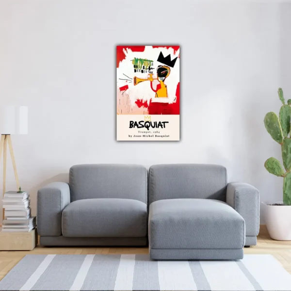 Cuadro Jean Basquiat Trompeta Arte Moderno Decorativo Canvas - Imagen 4
