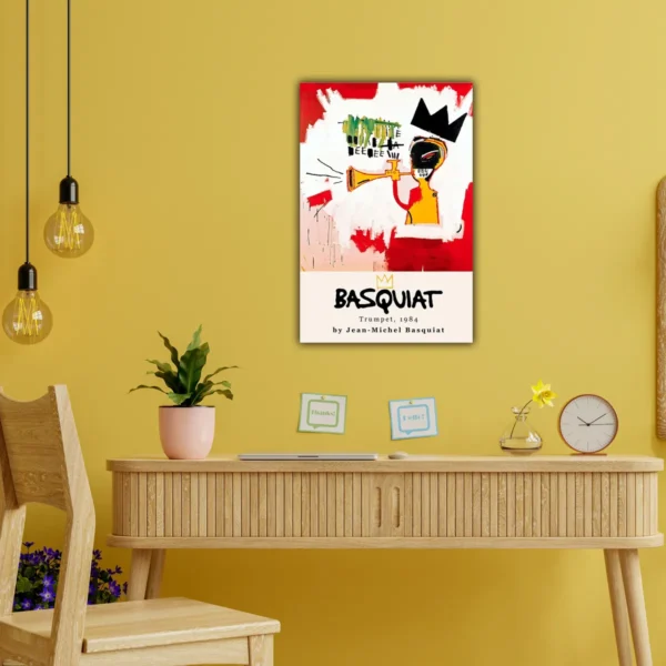 Cuadro Jean Basquiat Trompeta Arte Moderno Decorativo Canvas - Imagen 3