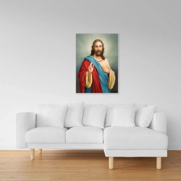 Cuadro Jesucristo Retrato Religioso En Lienzo Canvas - Imagen 2