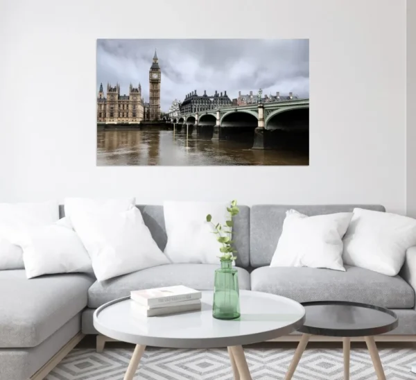 Cuadro Londres Big Ben Tipo Oleo Lienzo Canvas Alta Calidad - Imagen 3