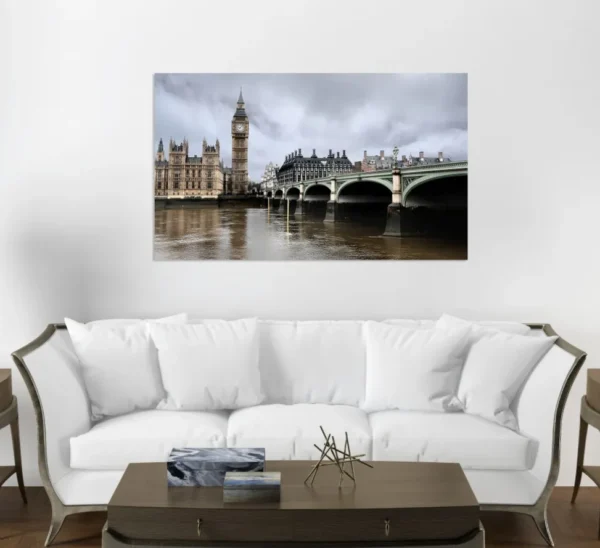 Cuadro Londres Big Ben Tipo Oleo Lienzo Canvas Alta Calidad - Imagen 2