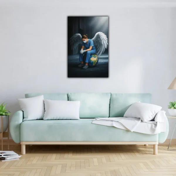 Cuadro Mujer Doctora Angel Para Consultorio En Lienzo Canvas - Imagen 5