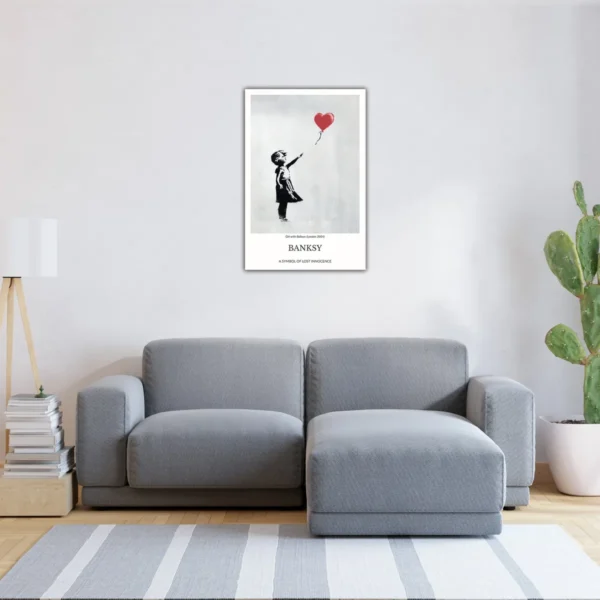 Cuadro Niña Globo Rojo Banksy Arte Moderno Lienzo Canvas - Imagen 2