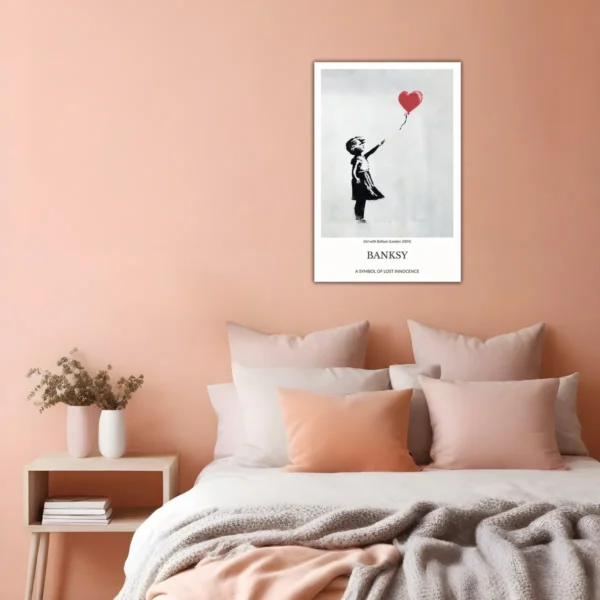 Cuadro Niña Globo Rojo Banksy Arte Moderno Lienzo Canvas - Imagen 4