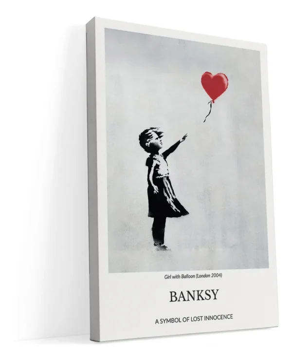 Cuadro Niña Globo Rojo Banksy Arte Moderno Lienzo Canvas