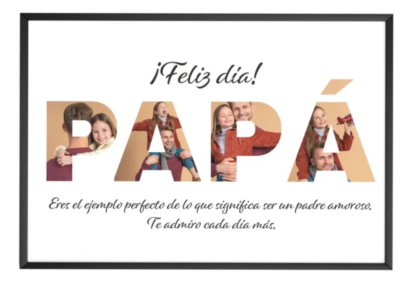 Cuadro Padre Personalizado Fotos Con Marco Regalo Espacial