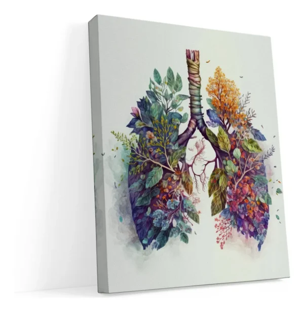 Cuadro Paisaje Arbol Pulmones Colorido En Lienzo Canvas