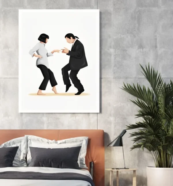 Cuadro Pulp Fiction Baile Minimalista Decorativo En Canvas - Imagen 3