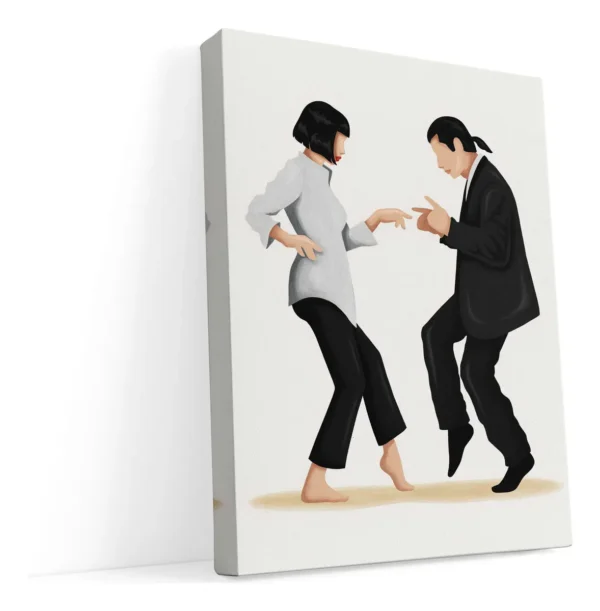Cuadro Pulp Fiction Baile Minimalista Decorativo En Canvas