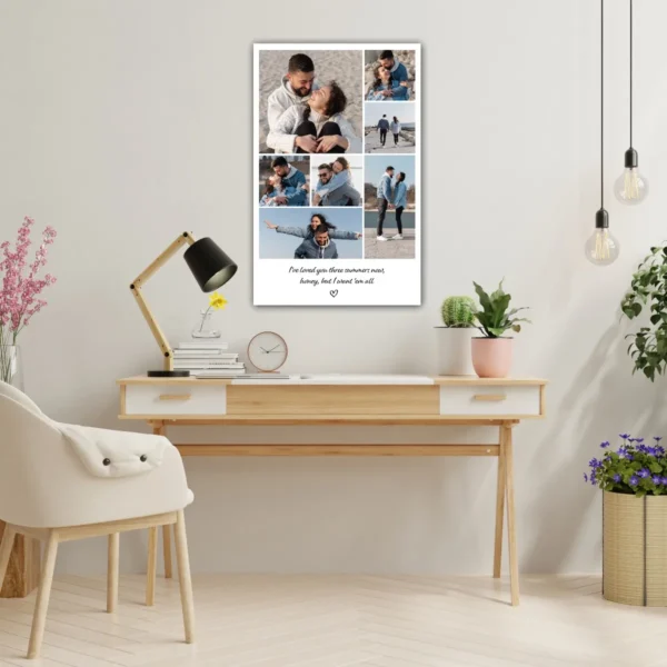 Cuadro Regalo Personalizado Aniversario De Amor Fotos Novios - Imagen 4