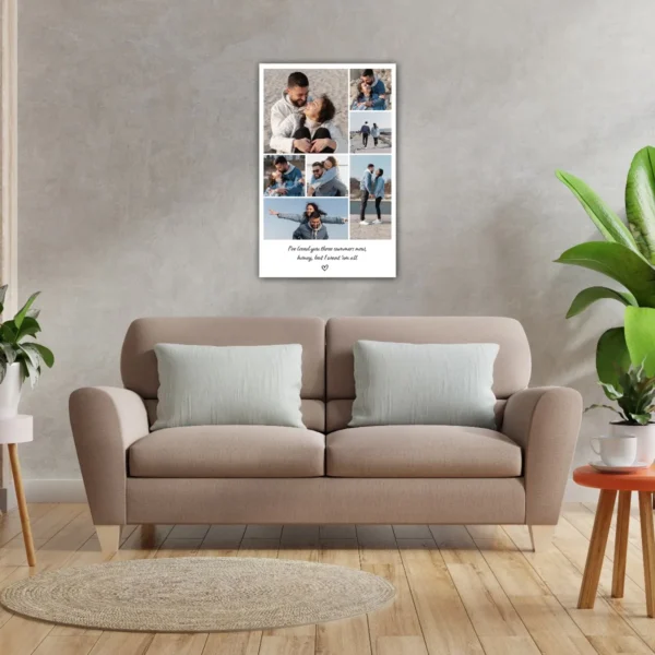 Cuadro Regalo Personalizado Aniversario De Amor Fotos Novios - Imagen 3