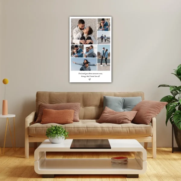 Cuadro Regalo Personalizado Aniversario De Amor Fotos Novios - Imagen 2