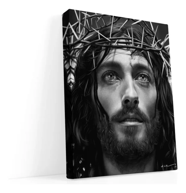 Cuadro Religioso Retrato Jesucristo Con Corona De Espinas