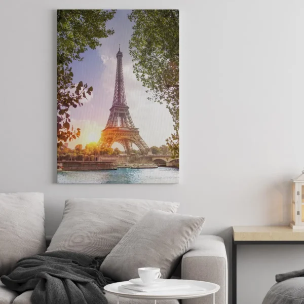 Cuadro Torre Eiffel Paris En Lienzo Canvas Para Sala - Imagen 2