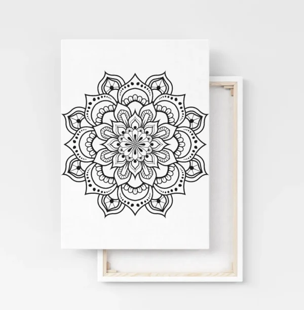 Cuadros Para Pintar En Lienzo Canvas Mandala En Forma Flores